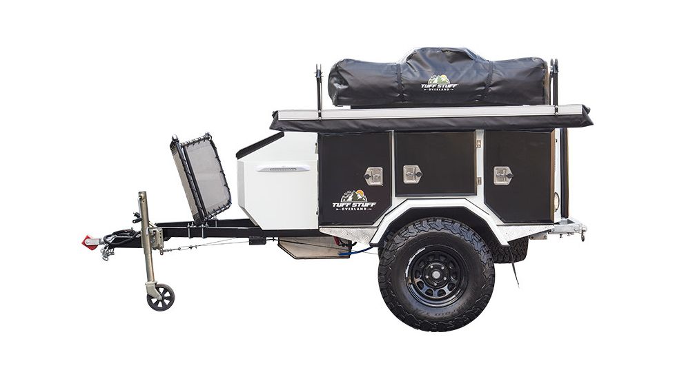 Tuff Stuff Overland Extreme Basecamp Trailer, White/Black, NSN N, TS-TRAILER-BC
