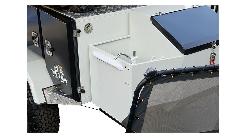 Tuff Stuff Overland Extreme Basecamp Trailer, White/Black, NSN N, TS-TRAILER-BC