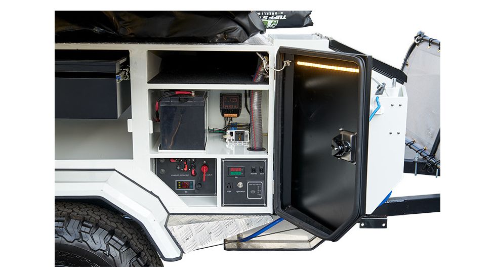 Tuff Stuff Overland Extreme Basecamp Trailer, White/Black, NSN N, TS-TRAILER-BC