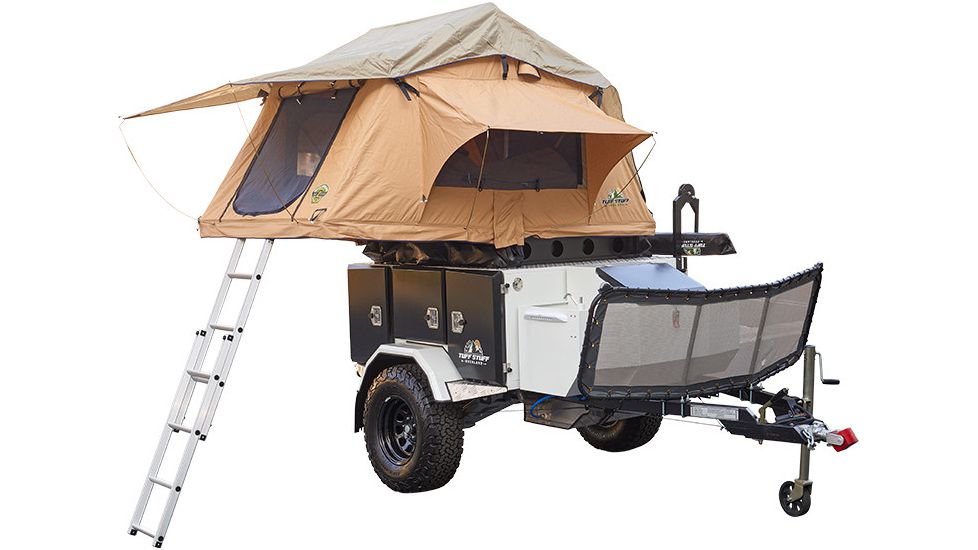 Tuff Stuff Overland Extreme Basecamp Trailer, White/Black, NSN N, TS-TRAILER-BC