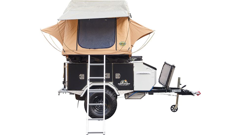 Tuff Stuff Overland Extreme Basecamp Trailer, White/Black, NSN N, TS-TRAILER-BC