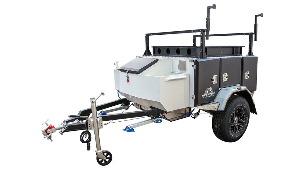 Tuff Stuff Overland Extreme Basecamp Trailer, White/Black, NSN N, TS-TRAILER-BC