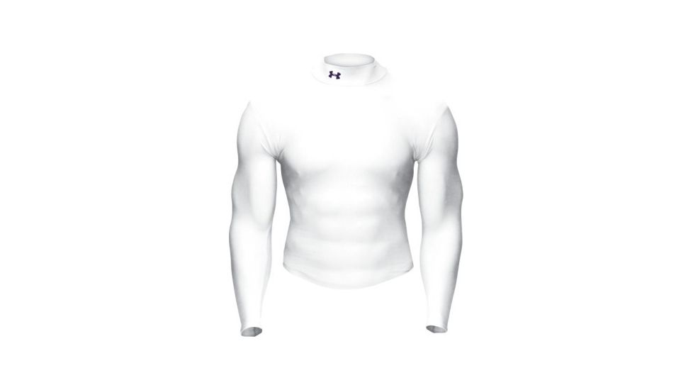 Under Armour Men's ColdGear Longsleeve Mock - White Color 1000512-100