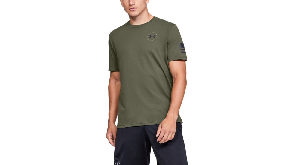 Under Armour UA Freedom Banner Tactical Graphic T-Shirt - Mens, Marine OD Green, Medium, 1352147390MD