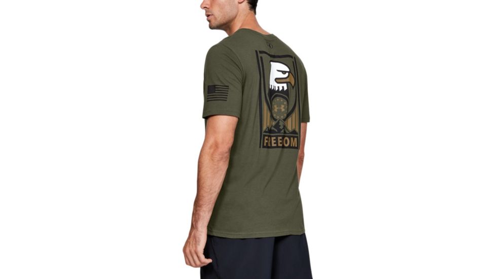 Under Armour UA Freedom Sentinel T-Shirt - Mens, Medium, Marine OD Green, 1352152390MD
