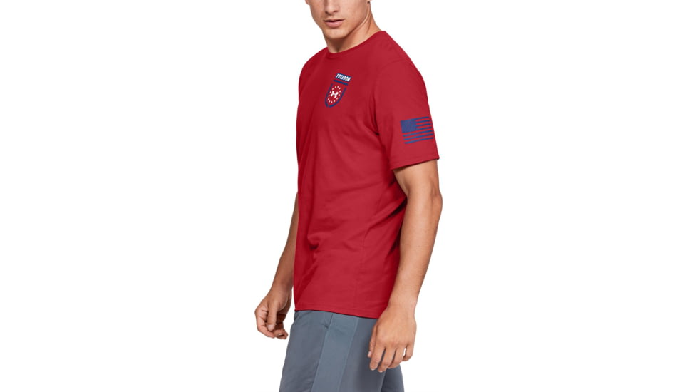 Under Armour UA Freedom Sentinel T-Shirt - Mens, Red, Small, 1352152601SM