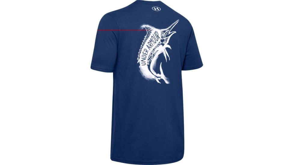 Under Armour UA Saltwater Division T-Shirt - Mens, Small, American Blue, 1351823449SM