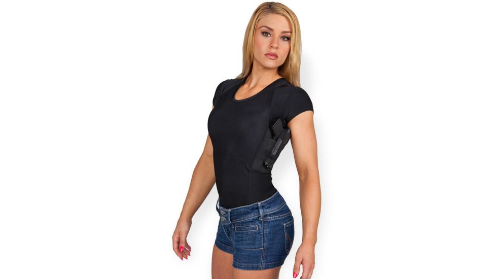 UnderTech Undercover UTUC Womens Concealment Scoop Neck Shirt, Black, 3X-Large 4012-BLK-3X
