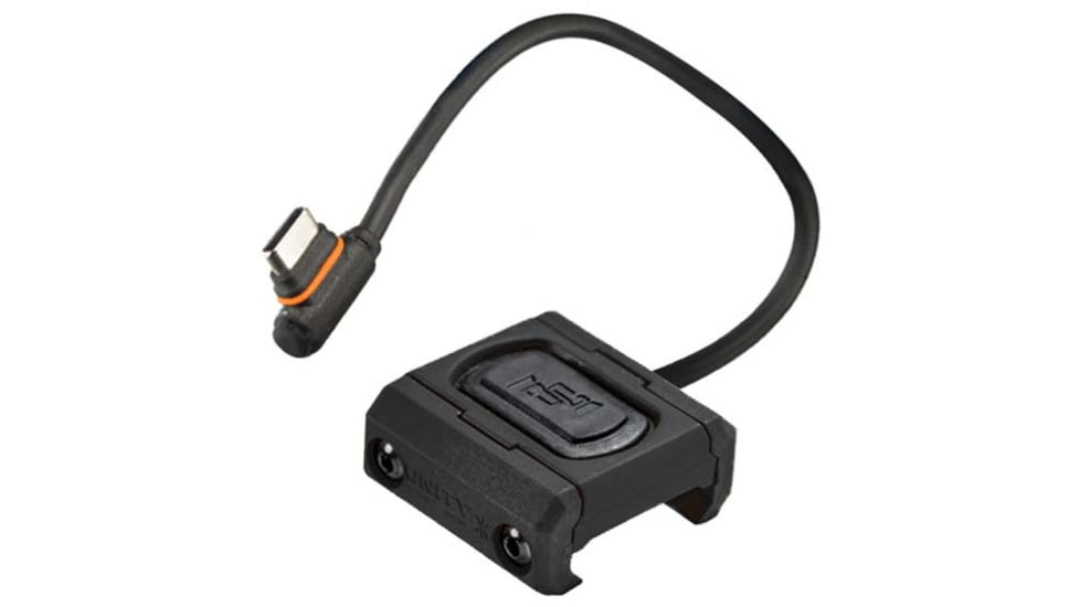 Unity Tactical Modbutton Lite Single Lead USB-C 7in Switch, Fits Picatinny, Anodized Finish, Black, MBLBLKUC7