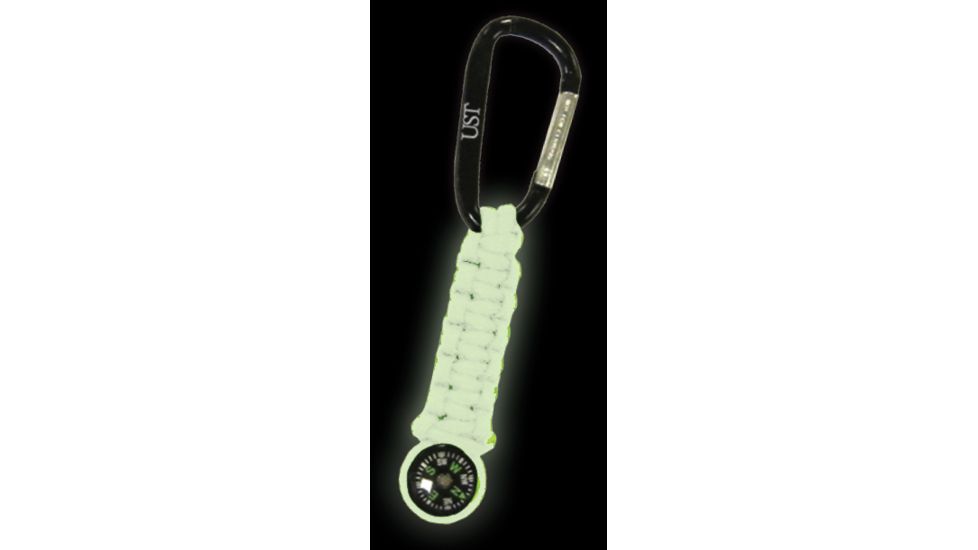 UST Survival Compass Key Chain, Black-Glo 20-295-478-15