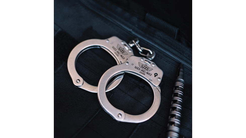 UZI Handcuffs with SS Construction, SS Construction, Double Lock, Includes Two Keys, UZI-HC-NIJ