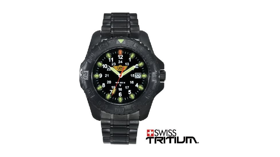 Uzi The Defender Tritium H3 Watch - Stainless Steel Uzi-032-SS Uzi-032-SS Uzi-032-SS