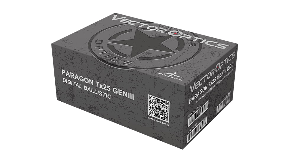 Vector Optics Paragon 7x25 GenIII BDC Digital Ballistic Laser, Black, SCRF-S24