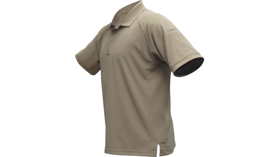 Vertx Men's Coldblack Short Sleeve Polo Shirt, Tan, Size Extra Small VTX4000TNP-XSMALL
