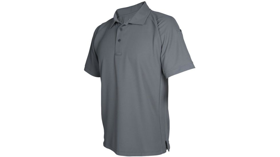Vertx Mens S/S coldblackR Polo W Pencil Pocket, Grey, LARGE VTX4000GYP-LARGE