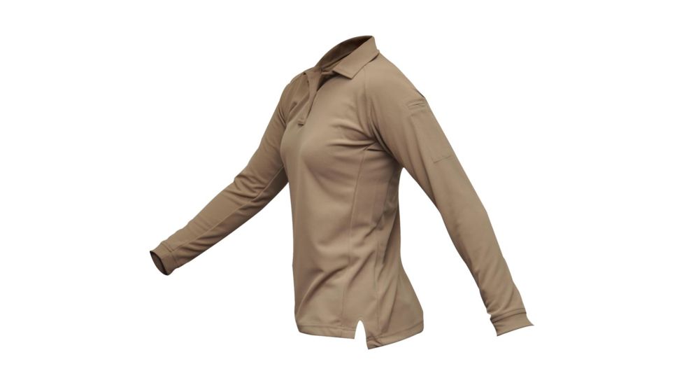 Vertx Women's Coldback Long Sleeve Polo Shirt, Tan, Size Extra Small VTX4030TNP-XSMALL