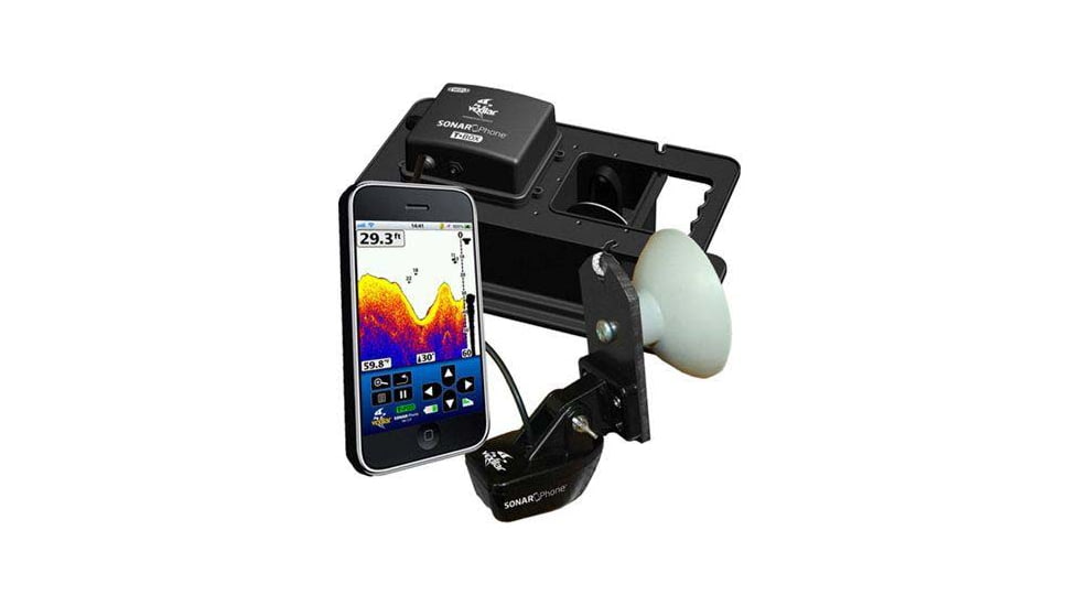 Vexilar Sonarphone w/Hi-Speed Transducer &amp; Portable Case Pack, Black, Regular, SP300