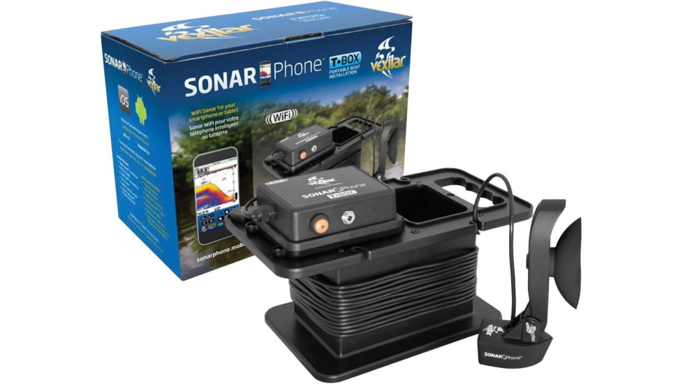 Vexilar Sonarphone w/Hi-Speed Transducer &amp; Portable Case Pack, Black, Regular, SP300