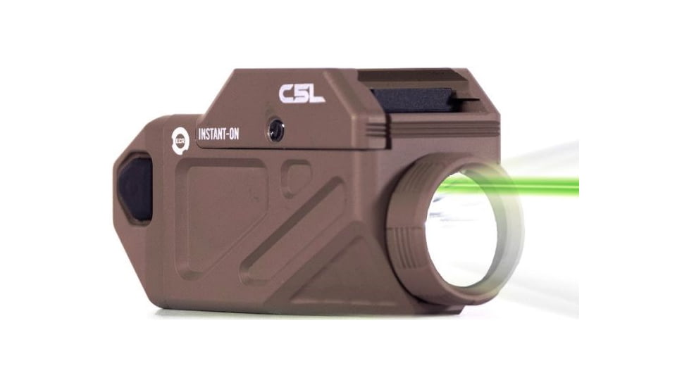 Viridian Weapon Technologies C5L Universal Green Laser and 650 Lumen Tactical Light w/ Rechargeable Battery, INSTANT-ON and SafeCharge Power Bank, FDE, 930-0055