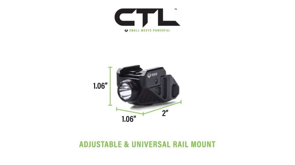 Viridian Weapon Technologies CTL Universal 525 Lumen Tactical Light w/ Rechargeable Battery, INSTANT-ON and SafeCharge Power Bank, FDE, 930-0057