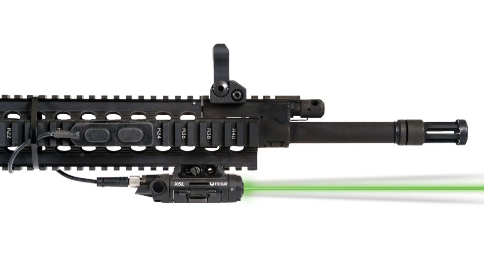 Viridian Weapon Technologies X5L-RS Gen 3 Universal Green Laser Sight, 500 Lumen LED Weapon Light, Black, 930-0020