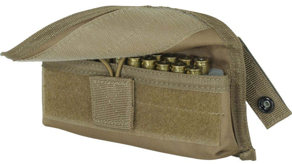 Voodoo Tactical 20 Round Shooters Pouch with Universal Straps on Back, Coyote, 20-9302007000