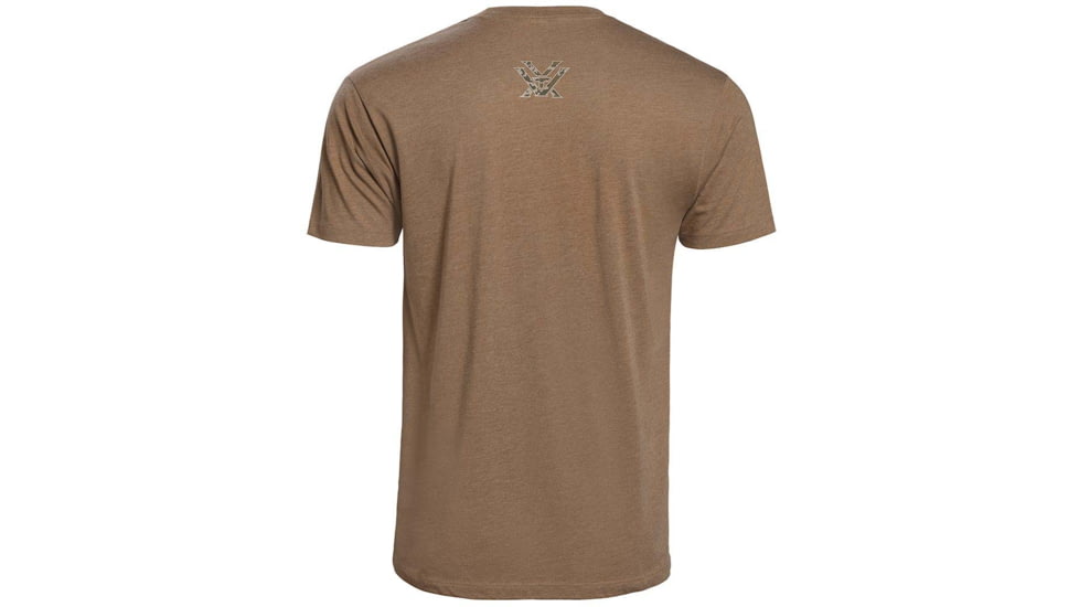 Vortex Camo Logo Short Sleeve T-Shirts - Mens, Coyote Heather, XL, 120-15-CHEXL