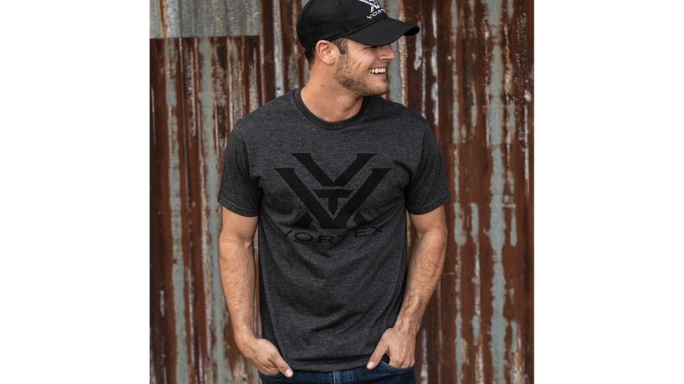 Vortex Core Logo Short Sleeve T-Shir t- Mens, Charcoal Heather, 3X, 120-16-CHH3X