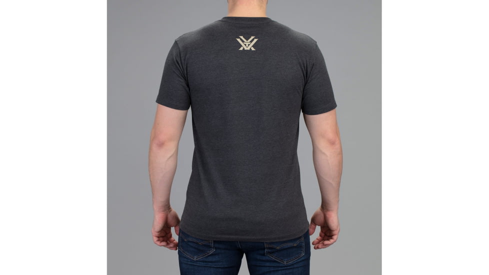 Vortex Full Tine Short Sleeve T-Shirt - Mens, Charcoal Heather, Large, 121-45-CHHL