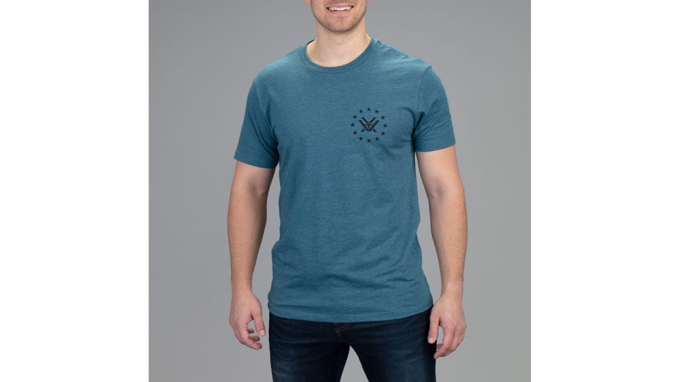 Vortex Salute Short Sleeve T-Shirt - Mens, Blue, 2XL, 121-14-SBH2X