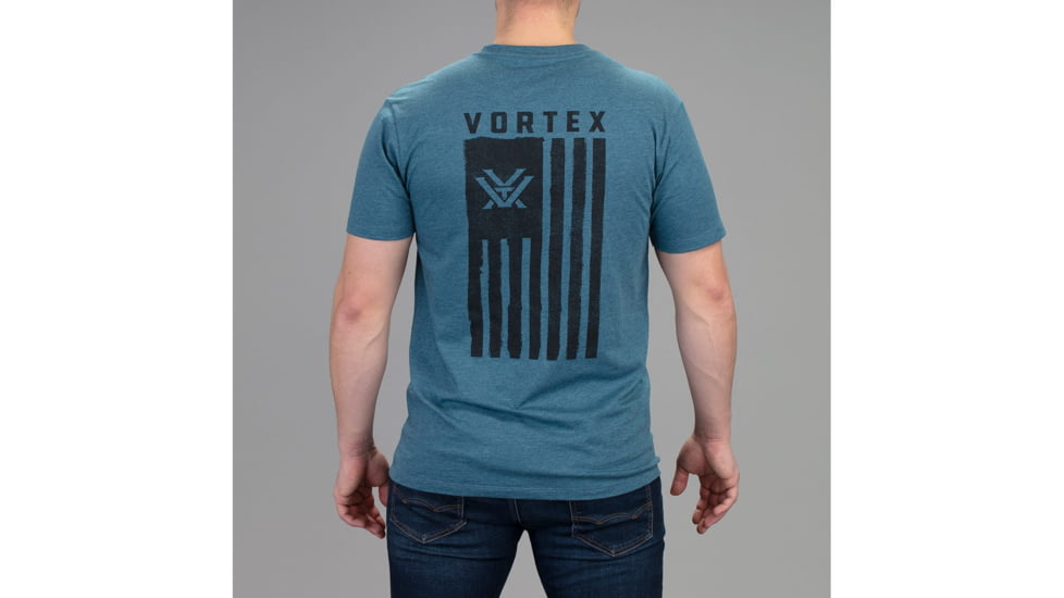 Vortex Salute Short Sleeve T-Shirt - Mens, Blue, 2XL, 121-14-SBH2X