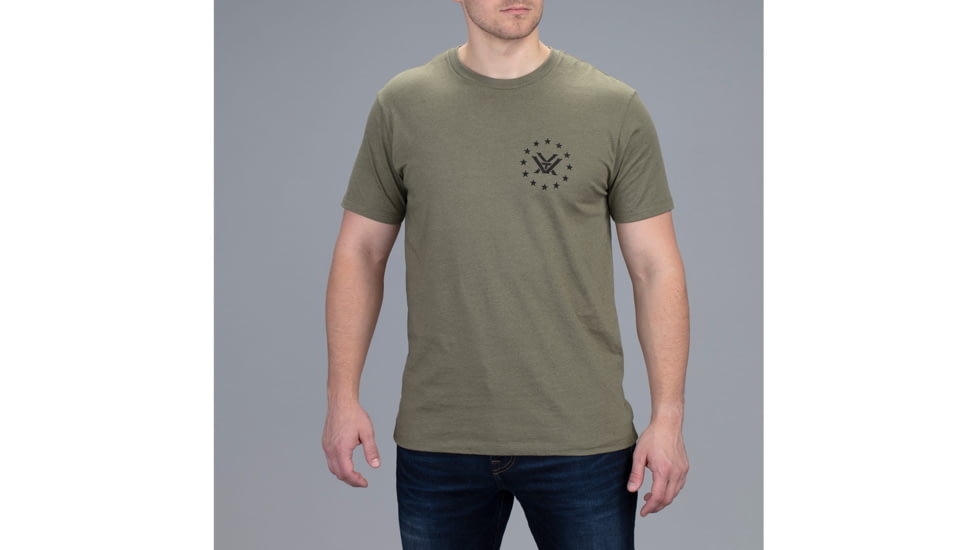 Vortex Salute Short Sleeve T-Shirt - Mens, Green, Extra Large, 121-14-MIHXL