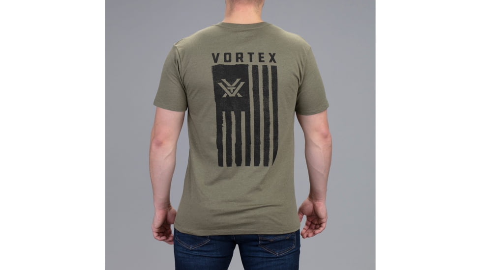 Vortex Salute Short Sleeve T-Shirt - Mens, Green, Extra Large, 121-14-MIHXL