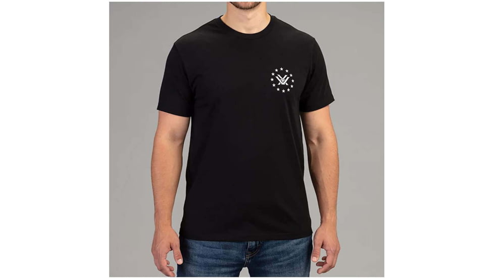 Vortex Salute Short Sleeve T-Shirts - Mens, Black, L, 121-14-BLKL