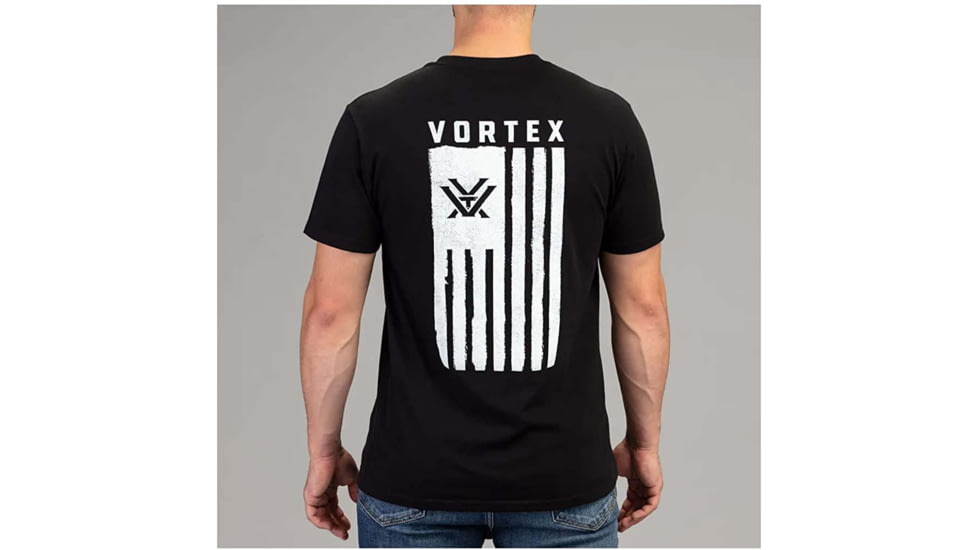 Vortex Salute Short Sleeve T-Shirts - Mens, Black, L, 121-14-BLKL