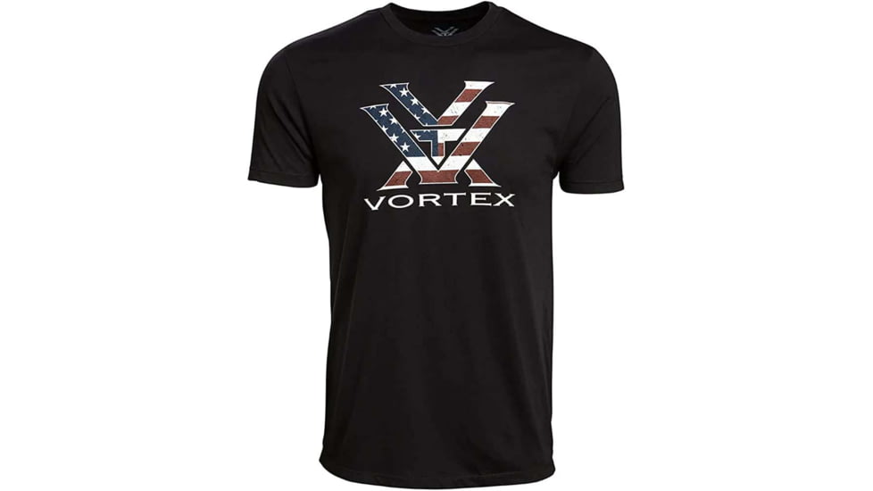 Vortex Stars and Stripes Short Sleeve T-Shirts - Mens, Black, 4X, 121-13-BLK4X