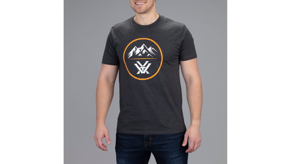 Vortex Three Peaks Short Sleeve T-Shirt - Mens, Charcoal Grey, Extra Large, 121-10-CHHXL