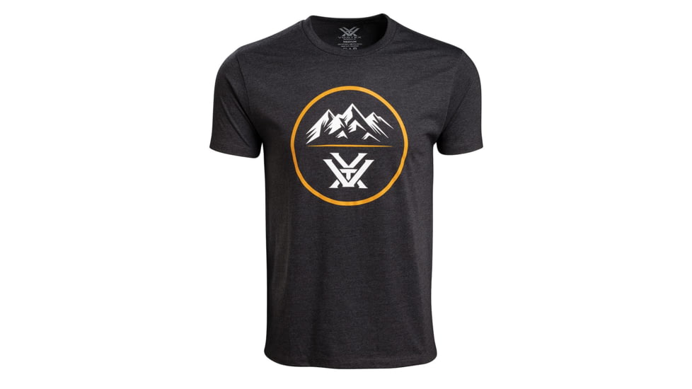 Vortex Three Peaks Short Sleeve T-Shirts - Men's, Charcoal Heather, S, 121-10-CHHS