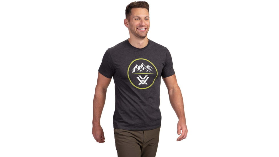 Vortex Three Peaks Short Sleeve T-Shirts - Mens, Black, S, 121-10-BLKS
