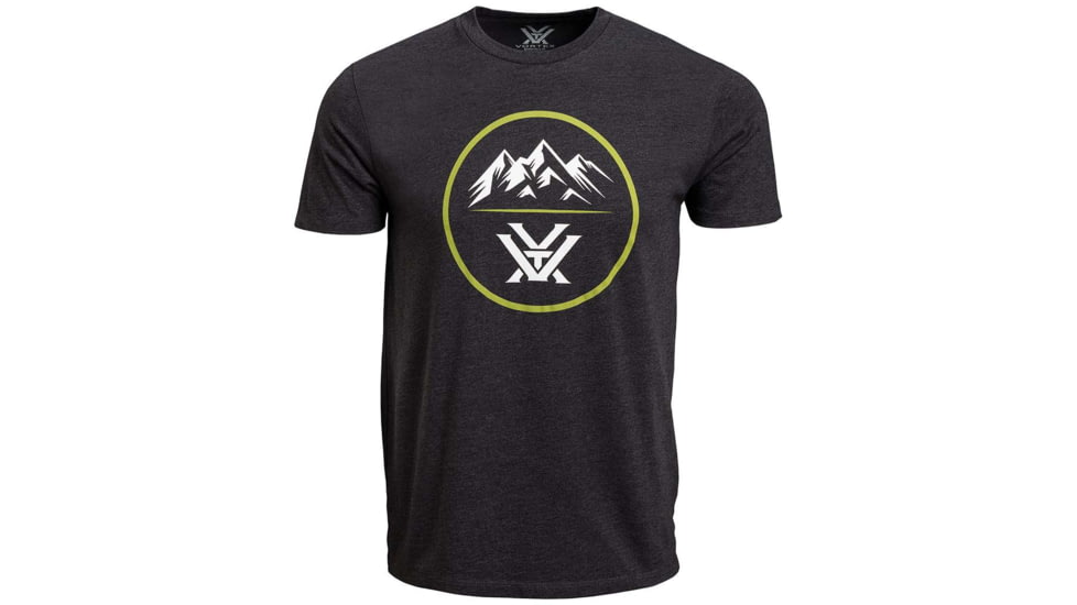 Vortex Three Peaks Short Sleeve T-Shirts - Mens, Black, S, 121-10-BLKS