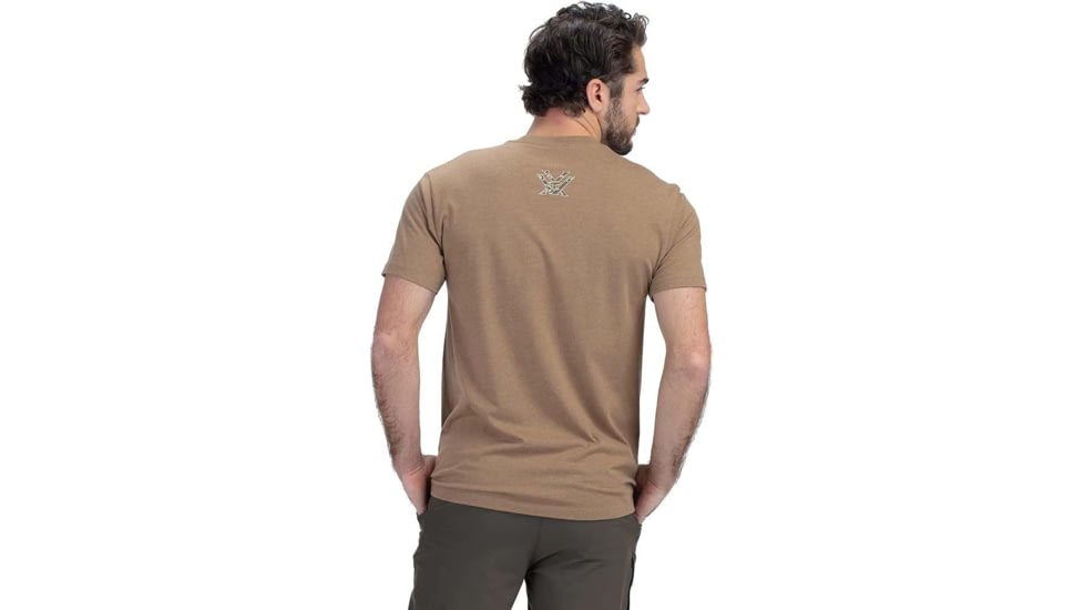 Vortex Three Peaks Short Sleeve T-Shirts - Mens, Coyote Heather, S, 121-10-CHES