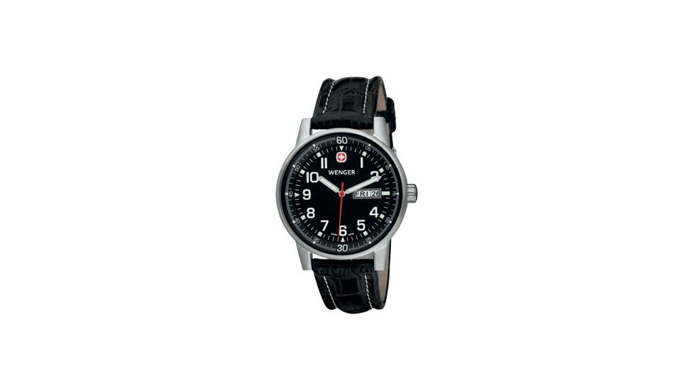 Wenger Commando Day-Date Men's Black Dial and Black Strap 70164