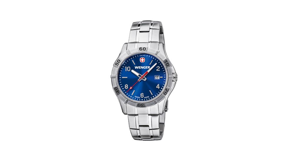 Wenger Platoon  Blue Dial, Stainless Steel Bracelet 0941.104