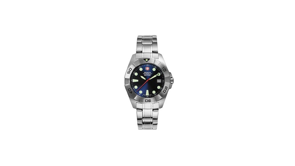 Wenger Sport 2 Mens Watch - Blue Sunray Dial w/ Bracelet 79978