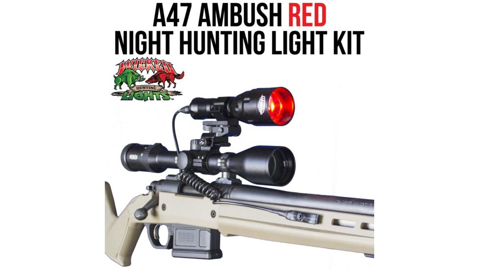 Wicked Hunting Lights A47 Night Hunting Light Kit, Red, W2000