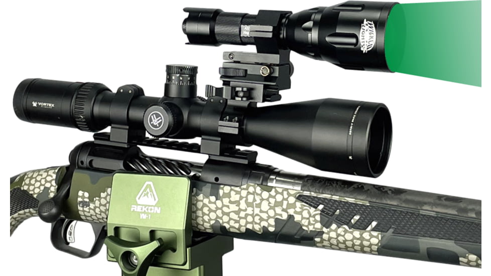 Wicked Hunting Lights A55iC LED Green Night Hunting Light Kit, Black, W2104