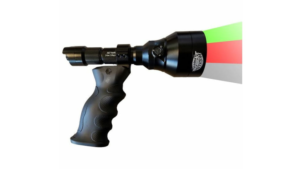 Wicked Hunting Lights A67iC 3-Color-In-1 Predator Pursuit Flashlight Pack, Green/Red/White, W2023
