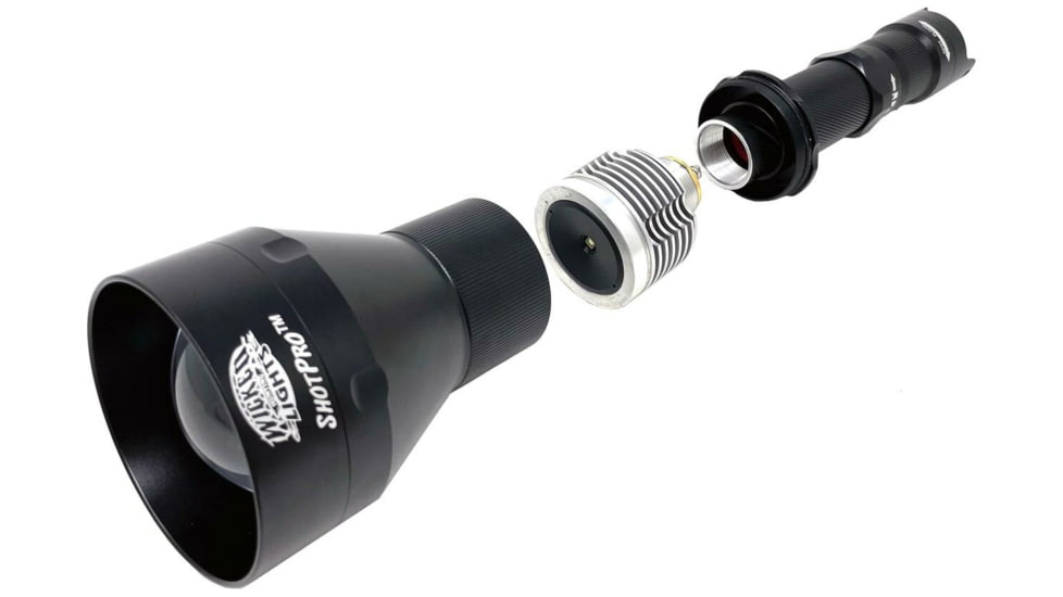 Wicked Hunting Lights ShotPro Ultra-Max LED Extreme Range Night Hunting Light Kit, Green, W2092