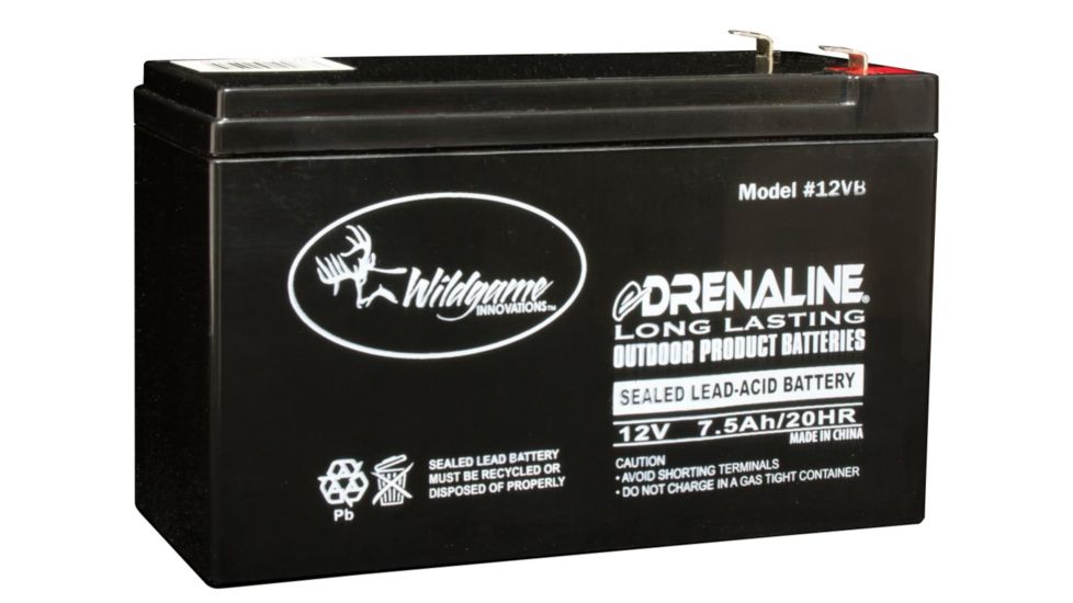 Wildgame Innovations 12 Volt Rechargeable Battery - 12V/7A, Bulk Pack, Black 12VB