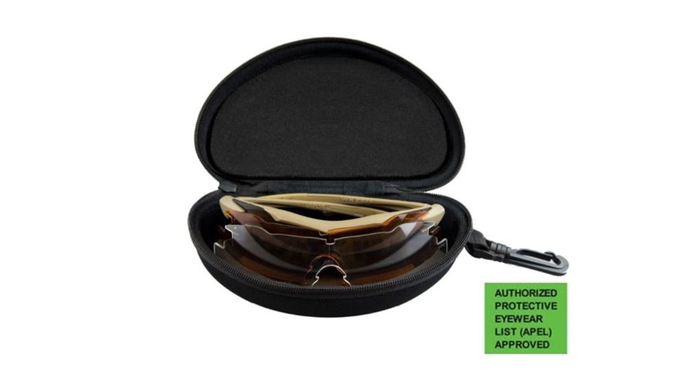 Wiley X Eva Tactical Zippered Case, Holds 1 Extra Vapor Lens, DN600